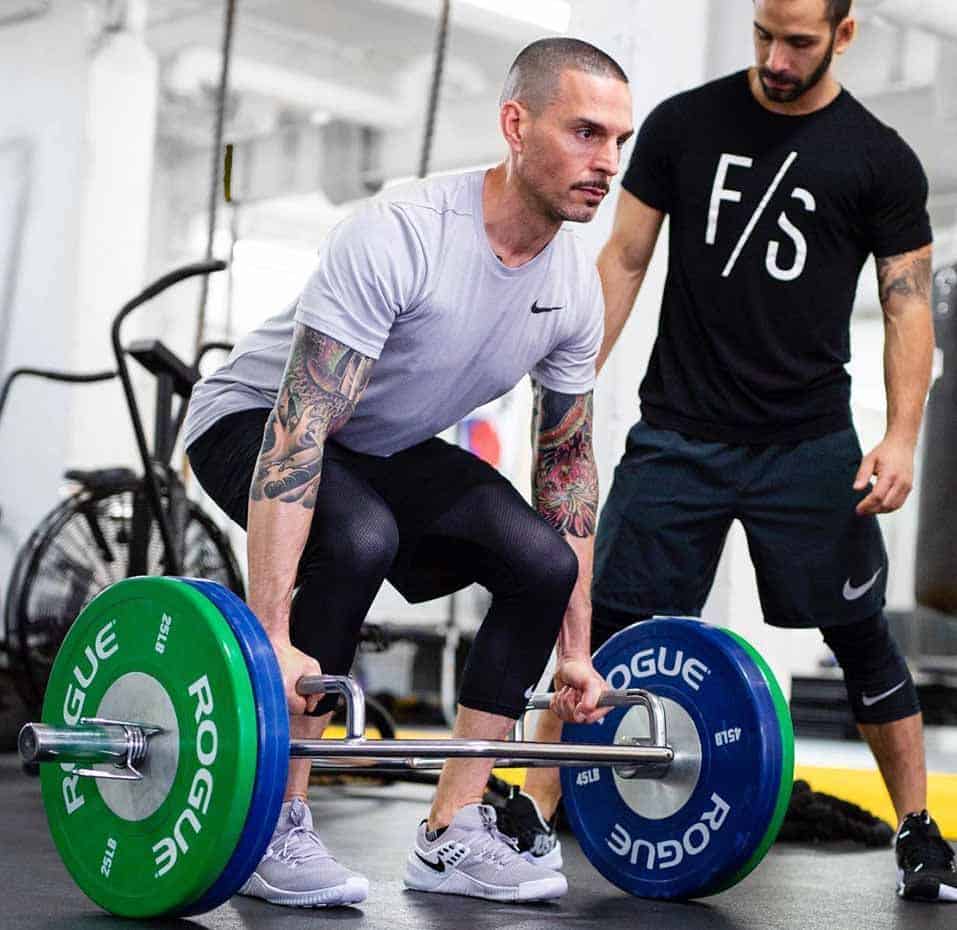 Personal Trainer training a client in our Toronto gym